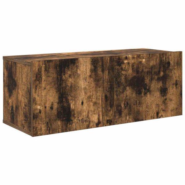 Комплект ТВ шкафове от 7 части, опушен дъб, инженерно дърво