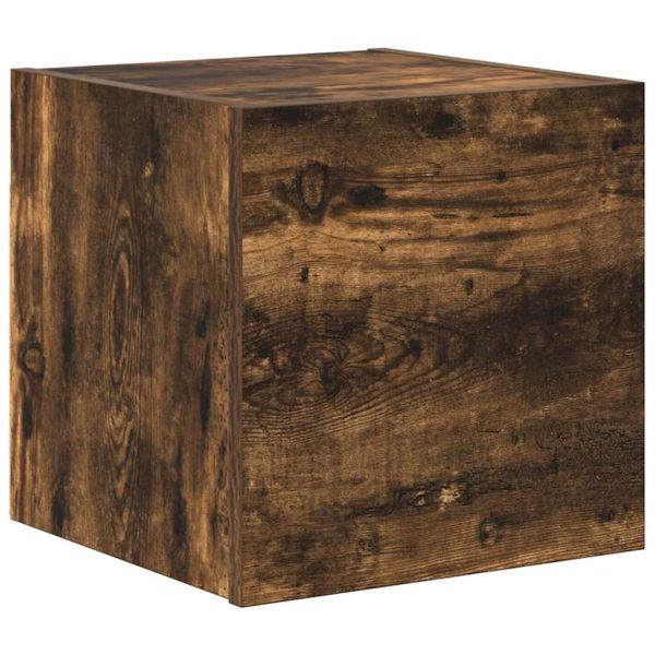 Комплект ТВ шкафове от 7 части, опушен дъб, инженерно дърво