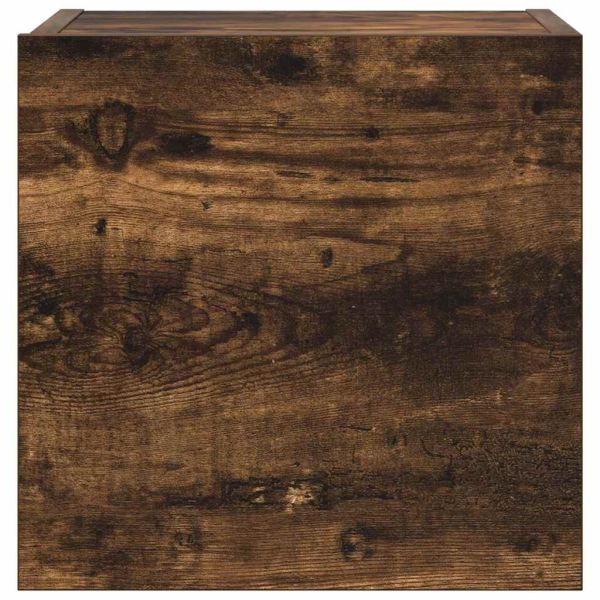 Комплект ТВ шкафове от 7 части, опушен дъб, инженерно дърво