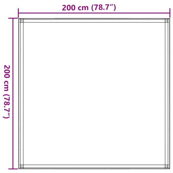 Килим за палатка, светлозелен, 200x200 см, HDPE