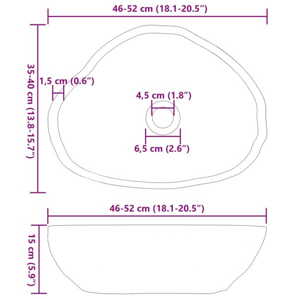 Речен камък Светлосиво 52 x 40 x 15 см Речен камък