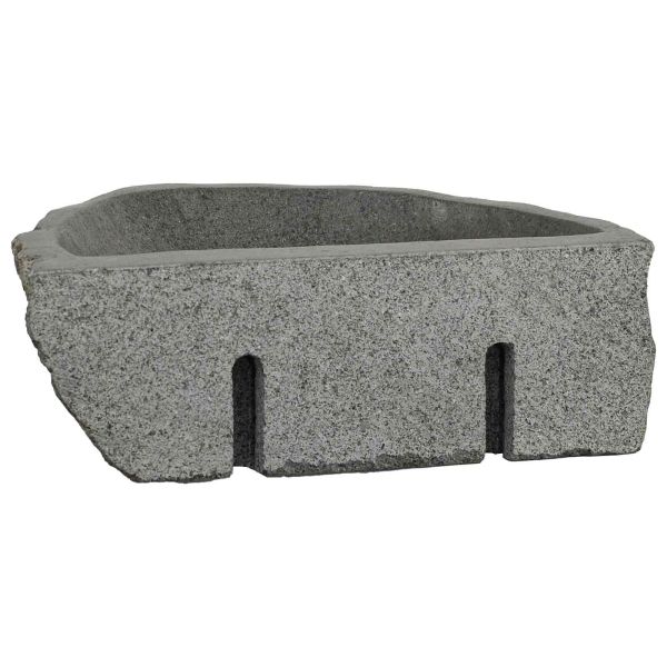 Монтирана на стена мивка Сив 37 x 30 x 12 см Речен камък