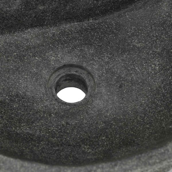 Монтирана на стена мивка Сив 45 x 35 x 15 см Речен камък