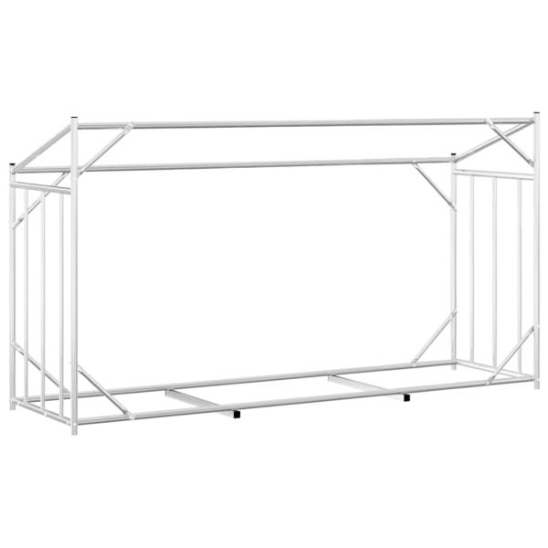 vidaxL Стойка за дърва за огрев с дъждобран, 200,5x60,5x110,5 см