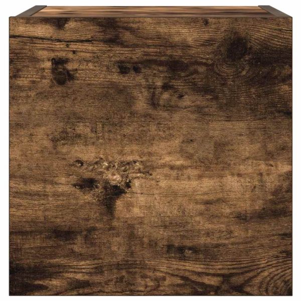 Стенни ТВ шкафове, 2 бр, опушен дъб, 30,5x30x30 см