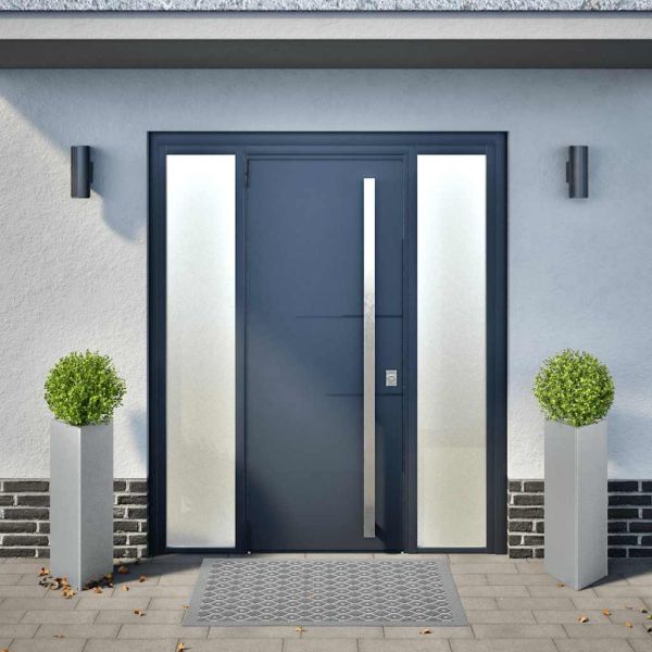 Градински кашпи 2 бр триъгълна 30x26x75 см поцинкована стомана