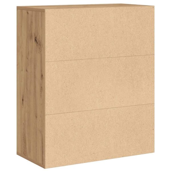 Библиотека, дъб артизан, 60x30x71,5 см, инженерно дърво