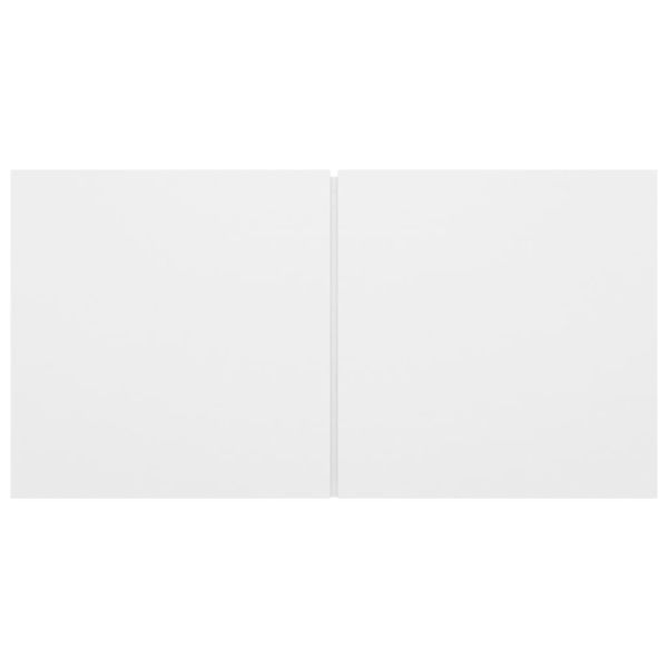 Комплект ТВ шкафове от 8 части, бял, инженерно дърво