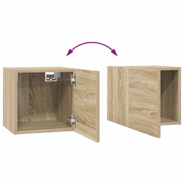 Комплект ТВ шкафове от 10 части, дъб сонома, инженерно дърво