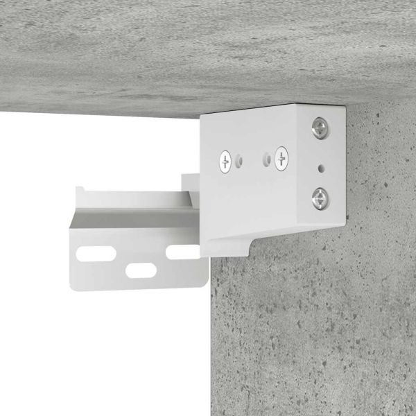 Комплект ТВ шкафове от 10 части, бетонно сиви, инженерно дърво