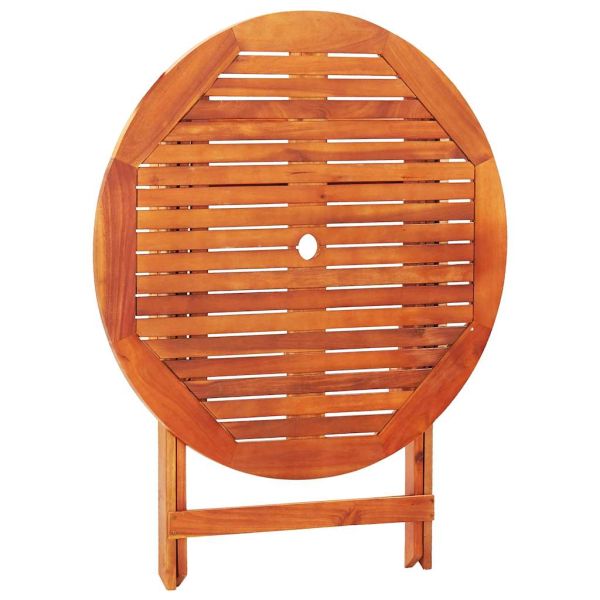 Градински сгъваем трапезен комплект, 5 части, евкалипт масив