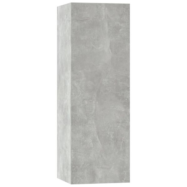 Комплект ТВ шкафове от 5 части, бетонно сив, инженерно дърво