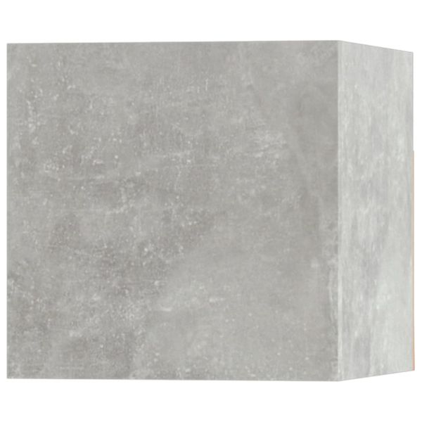 Комплект ТВ шкафове от 5 части, бетонно сив, инженерно дърво