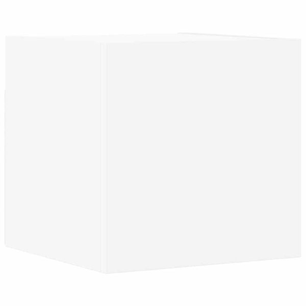 Комплект ТВ шкафове от 7 части, бял, инженерно дърво