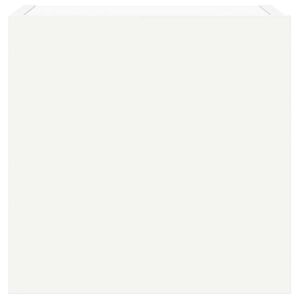 Комплект ТВ шкафове от 7 части, бял, инженерно дърво