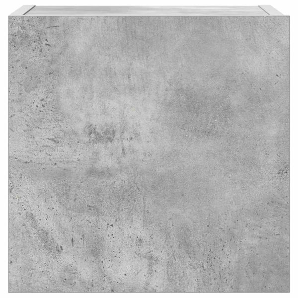 Комплект ТВ шкафове от 7 части, бетонно сив, инженерно дърво