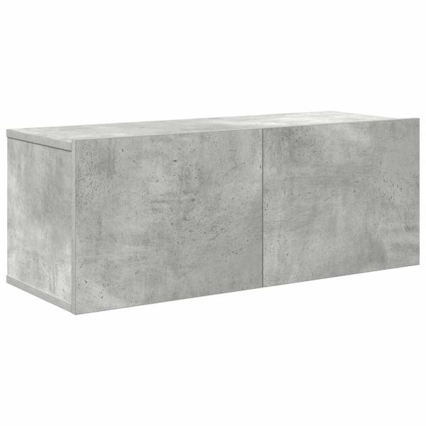 Комплект ТВ шкафове от 7 части, бетонно сив, инженерно дърво