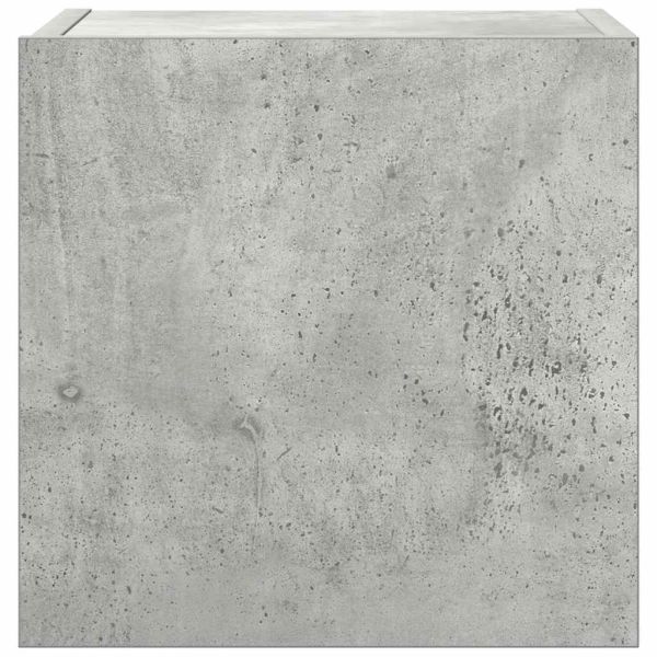 Комплект ТВ шкафове от 7 части, бетонно сив, инженерно дърво