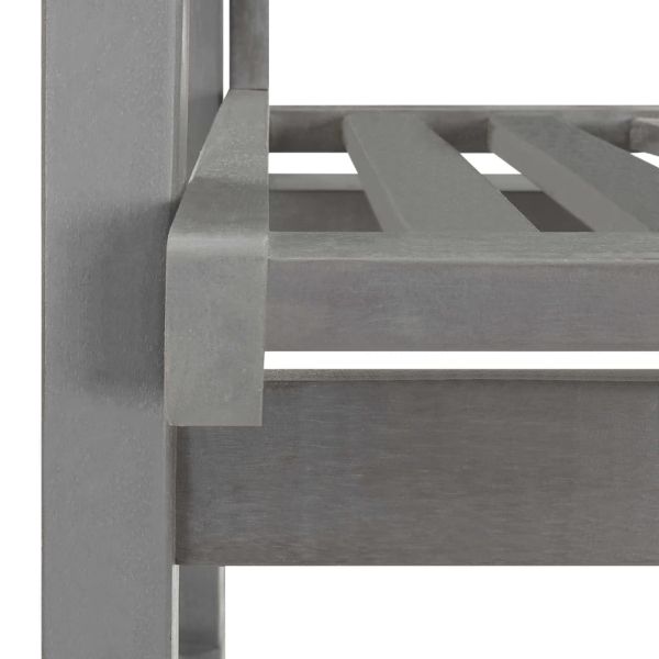 Люлеещ се стол, сив, акациево дърво масив