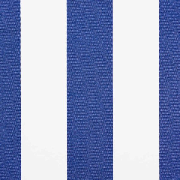 Прибираща се тента синьо и бяло 4x3 м плат и алуминий