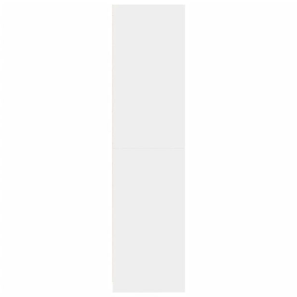 Гардероб, бял, 50x50x200 см, инженерно дърво