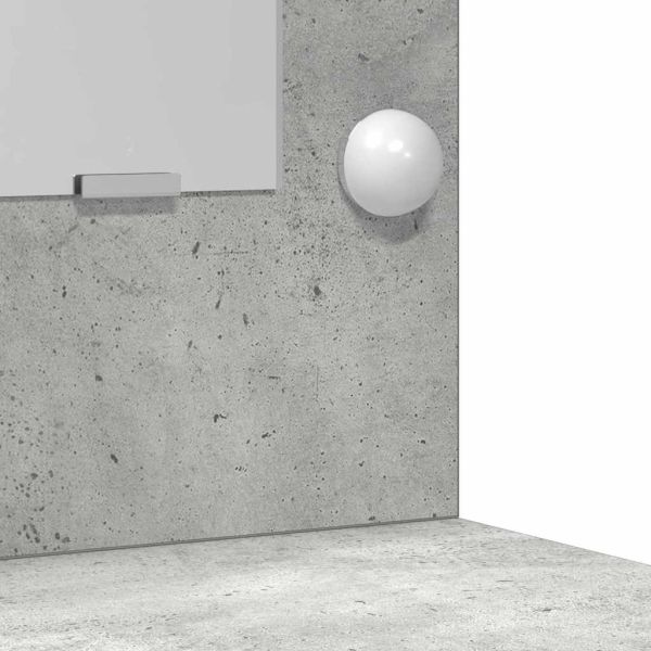 Комплект масичка с LED 3 pcs Циментено сиво Инженерно дърво