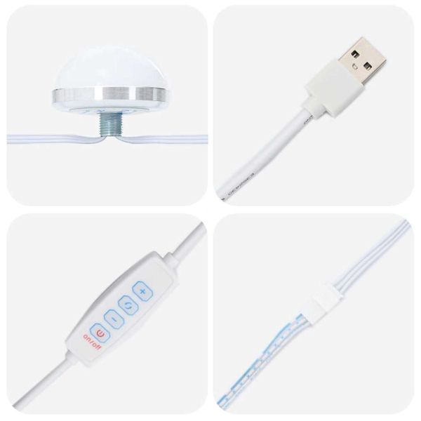 Комплект масичка с LED 3 pcs Циментено сиво Инженерно дърво