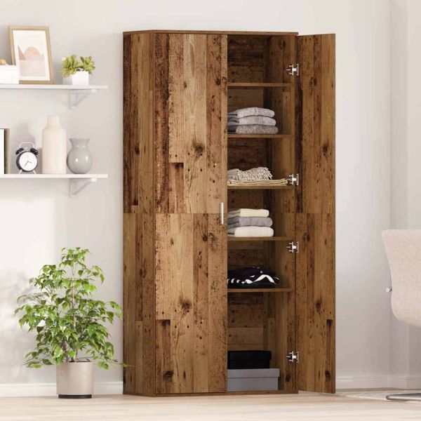 Висока масичка Старо дърво 80 x 35 x 180 см Инженерно дърво