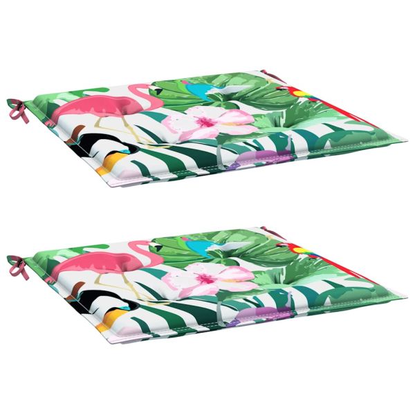 Възглавници за столове 2 бр многоцветни 40x40x4 см плат