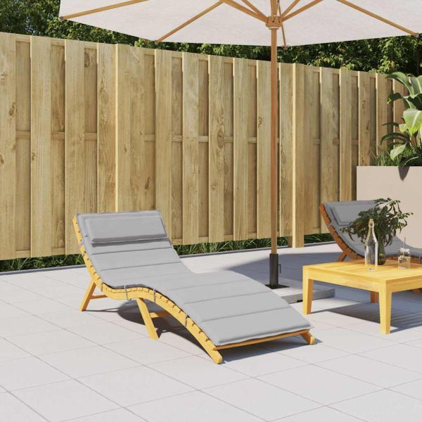 Шалте за шезлонг, сива, 180x60x4 см, Оксфорд плат