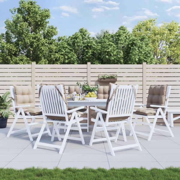 Възглавници за стол ниска облегалка 6 бр таупе Оксфорд плат