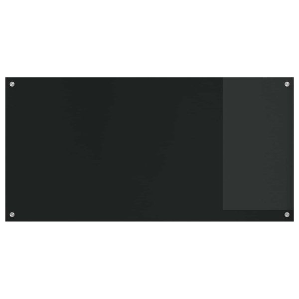 Кухненски гръб Черно 120 x 60 cm закалено стъкло