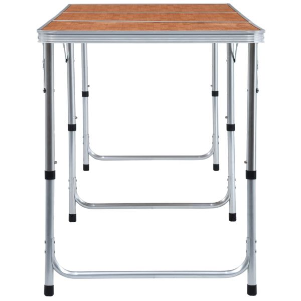 Сгъваема къмпинг маса, алуминий, 180x60 см