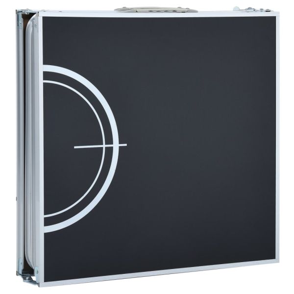 Сгъваема маса за бира понг, 240 см, черна