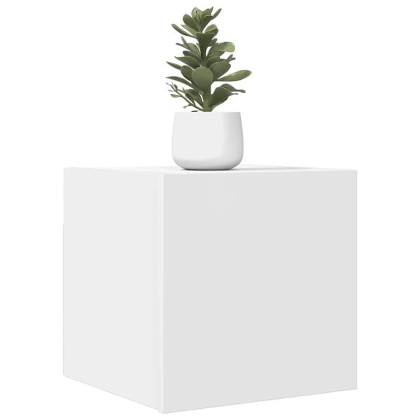 ТВ шкафове за стенен монтаж, 4 бр, бели, 30,5x30x30 см