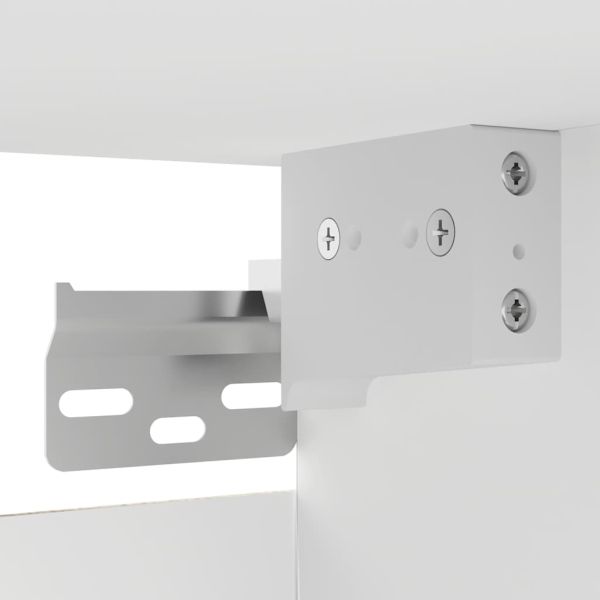 ТВ шкафове за стенен монтаж, 4 бр, бели, 30,5x30x30 см