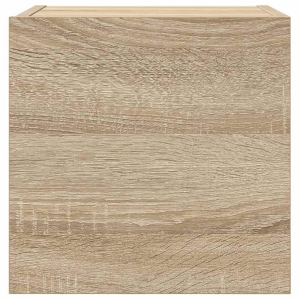 ТВ шкафове за стенен монтаж, 4 бр, дъб сонома, 30,5x30x30 см