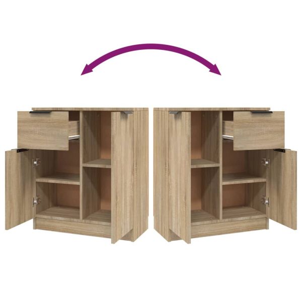 Сайдборд, сонома дъб, 60x30x70 см, инженерно дърво