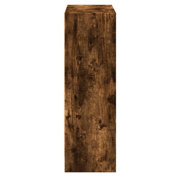 Етажерка за книги, опушен дъб, 60x24x76 см, инженерно дърво