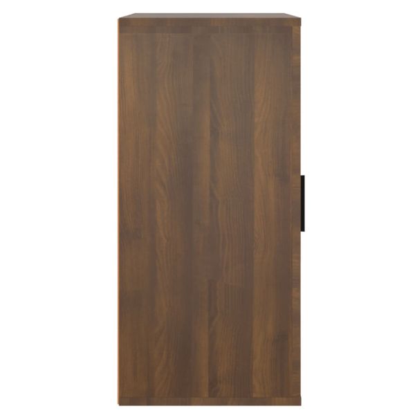 Сайдборд, кафяв дъб, 40x33x70 см, инженерно дърво