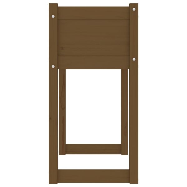 Плантер, меденокафяв, 78x40x81 см, борово дърво масив