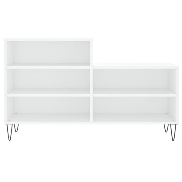 Шкаф за обувки, бял, 102x36x60 см, инженерно дърво