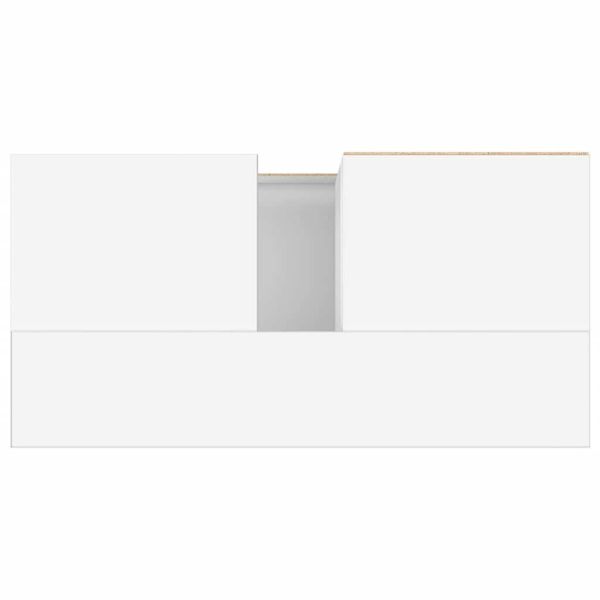 Шкаф за баня, бял, 65x33x60 см, инженерно дърво