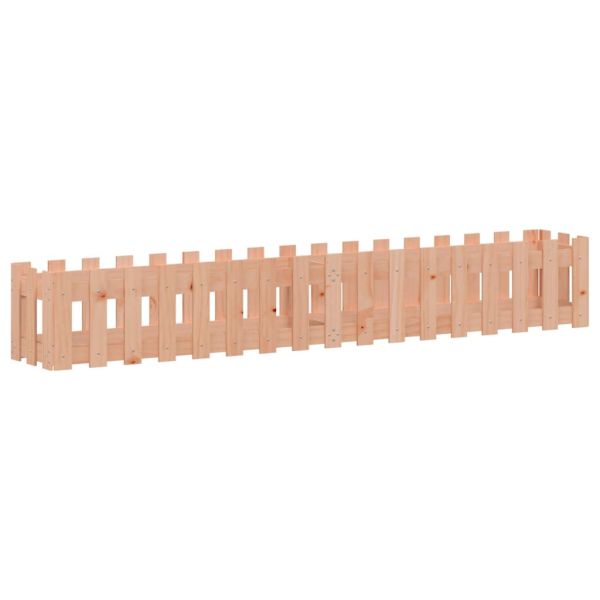Градинска леха с дизайн на ограда 200x30x30 см дугласки масив