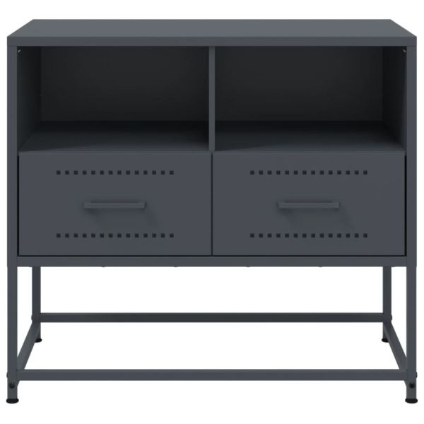 ТВ шкаф, антрацит, 68x39x60,5 см, стомана