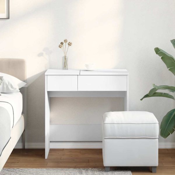 Тоалетка с огледало, бяла, 73x46,5x120 см