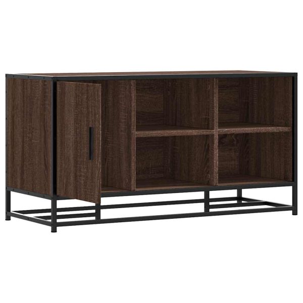 Пейка за обувки Кафяв дъб Изработена дървесина и метал