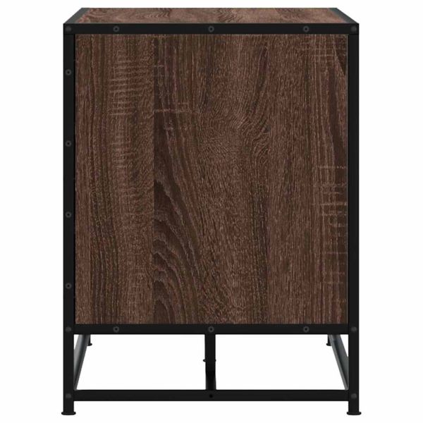 Пейка за обувки Кафяв дъб Изработена дървесина и метал