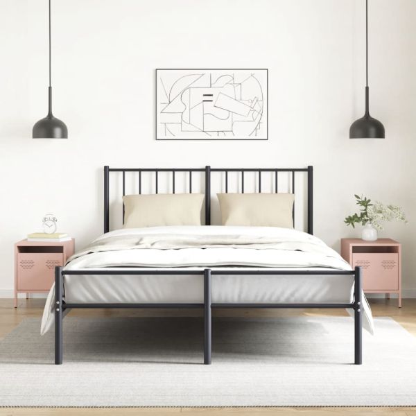 Нощни шкафчета, 2 бр, розови, 35x39x43,5 см, стомана