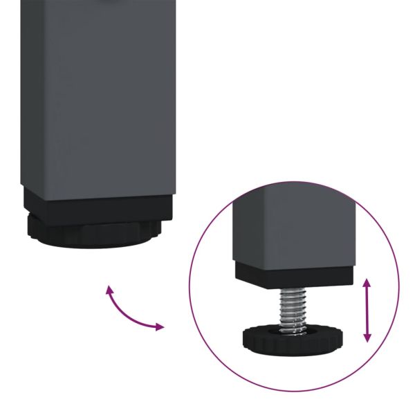 Бюфет, антрацит, 68x39x73,5 см, студеновалцувана стомана